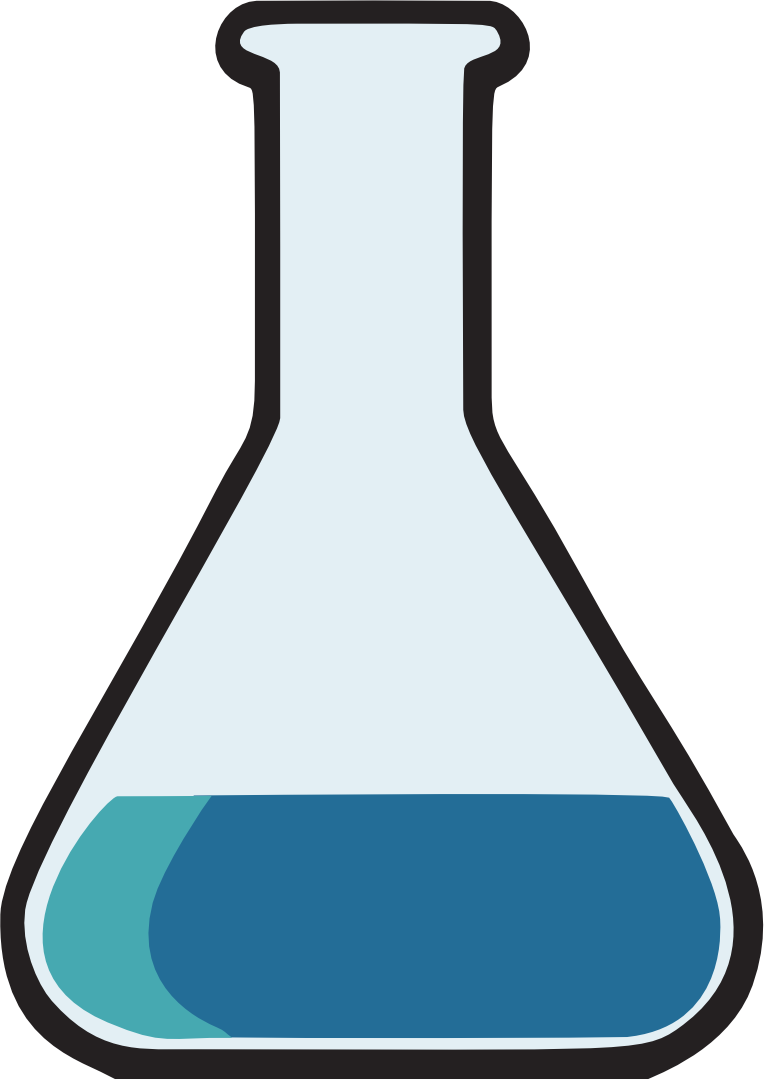 A laboratory flask of bubbling pixels — the Experimental Pixels mark